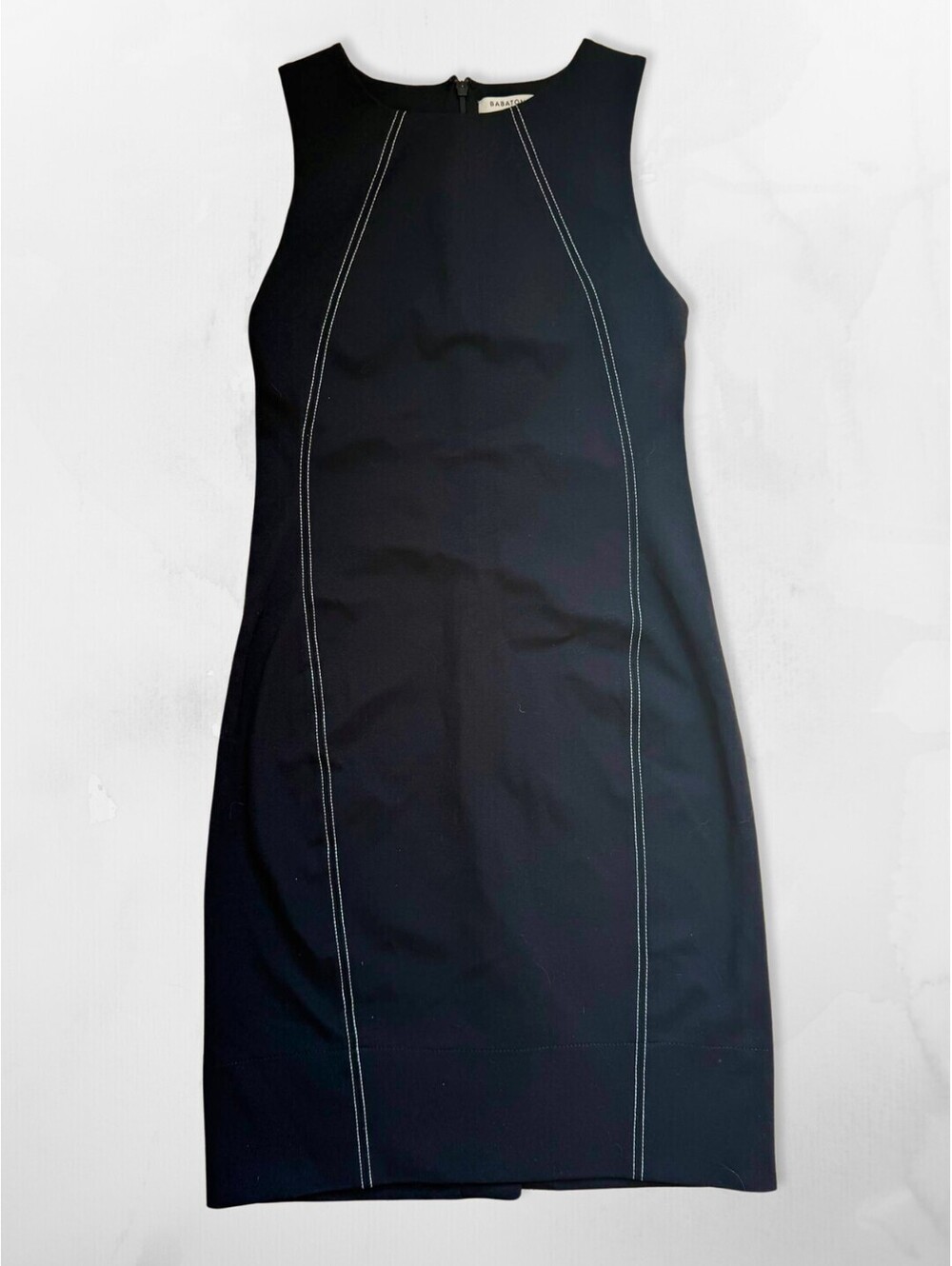 Aritzia Babaton Dress in Black with White Stitching, Size S